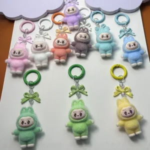 1/5/10pcs Kawaii New Y2K Colorful Keychain Pendant Backpack Decor Cartoon Cute Women Girl For Gifts