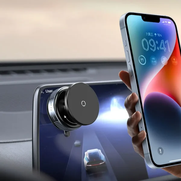 Magnetic Vacuum Adsorption Car Phone Mount 360° Rotatable Car Mobile Phone Holder for Car/Gym/Mirror/Shower/Smooth Surface - Image 10